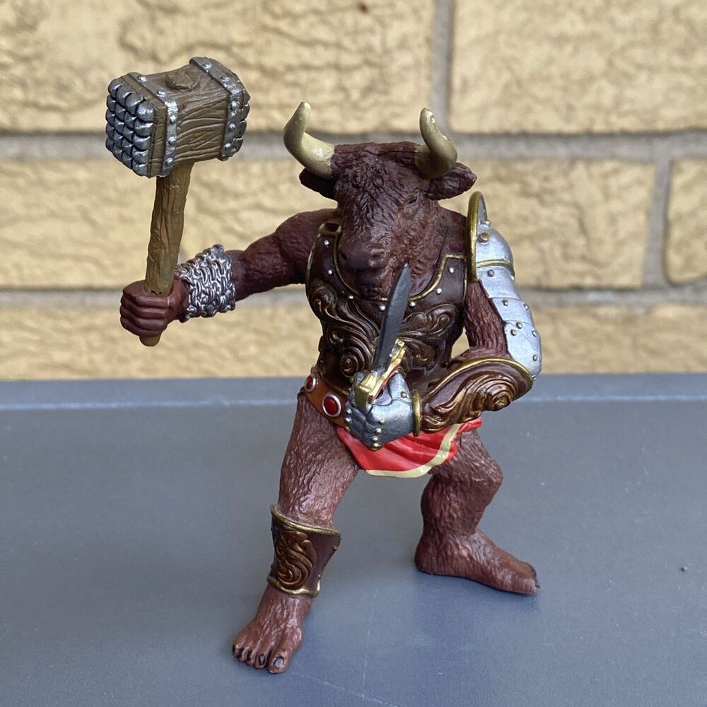 PAPO 2006 Sparks Warrior Medieval Fantasy World Minotaur Toy Figure, Brown